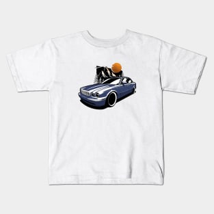 Blue XJ X350 Mountains Kids T-Shirt